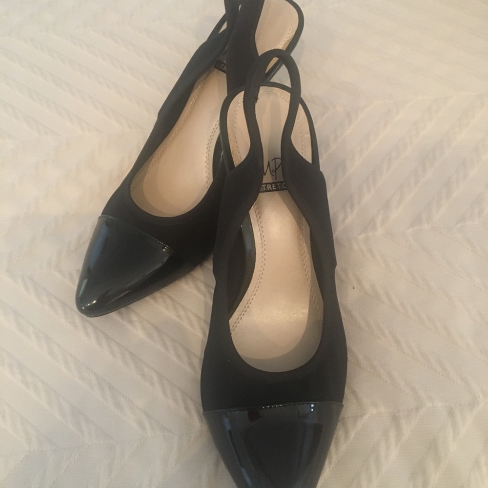 Impo sling back heels.